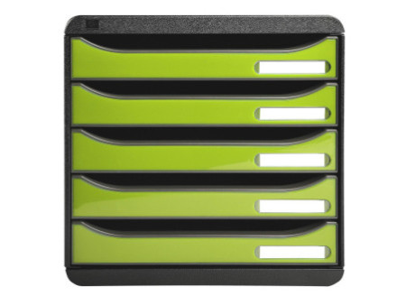 EXACOMPTA Module de classement BIG-BOX PLUS, 5 tiroirs, vert