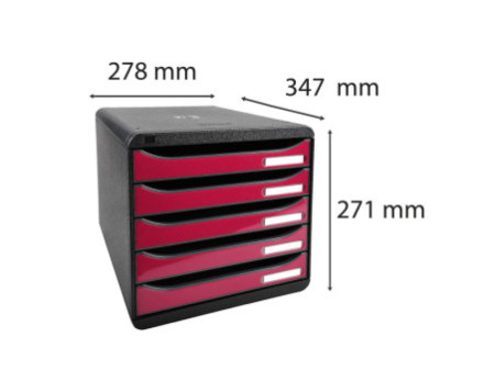 EXACOMPTA Module de classement BIG-BOX PLUS, 5 tiroirs,