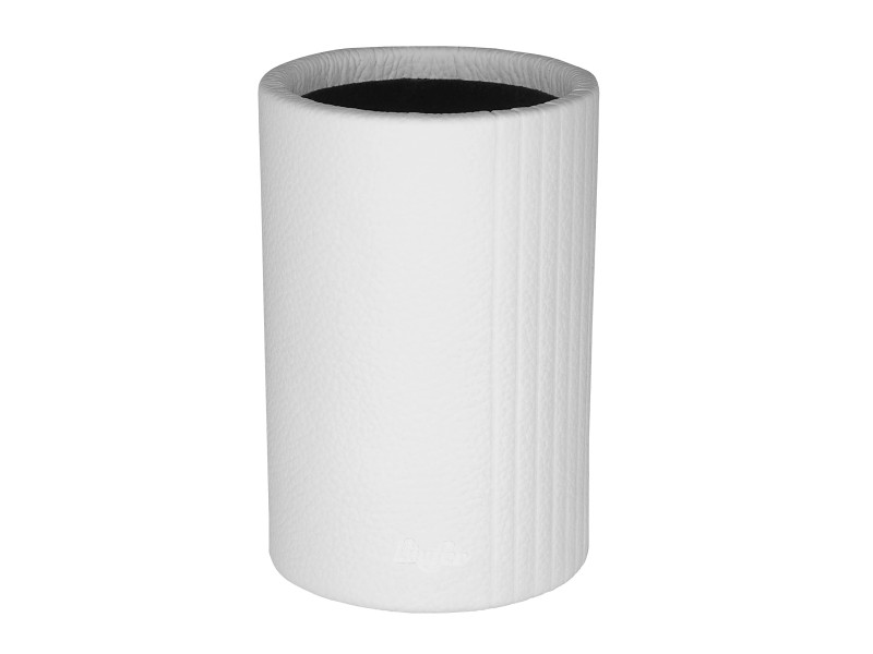 Läufer Pot à crayons LA LINEA, en cuir, blanc