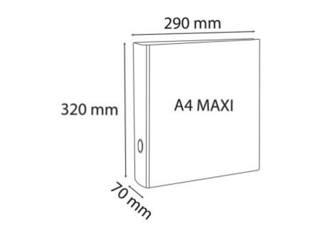 EXACOMPTA Classeur rembordé PVC, 4 anneaux en D, A4, bleu