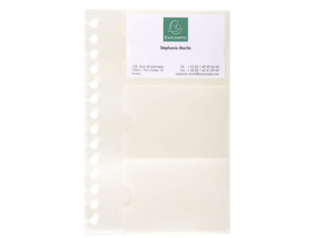 EXACOMPTA Pochettes pour cartes de visite EXACARD
