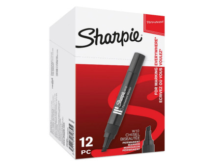 Sharpie Marqueur permanent W10, pointe biseautée, noir