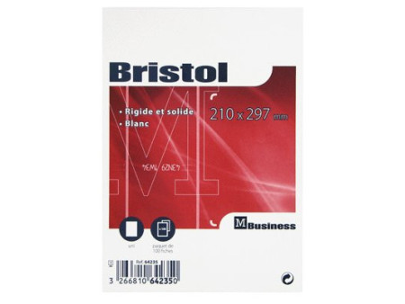 EXACOMPTA Fiches bristol, A4, uni, blanc