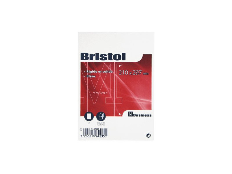 EXACOMPTA Fiches bristol, A4, uni, blanc