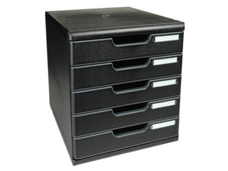 EXACOMPTA Module de classement MODULO A4 ECOBlack, 5 tiroirs