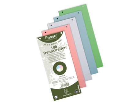 EXACOMPTA Fiches intercalaires, 105 x 240 mm, assorti