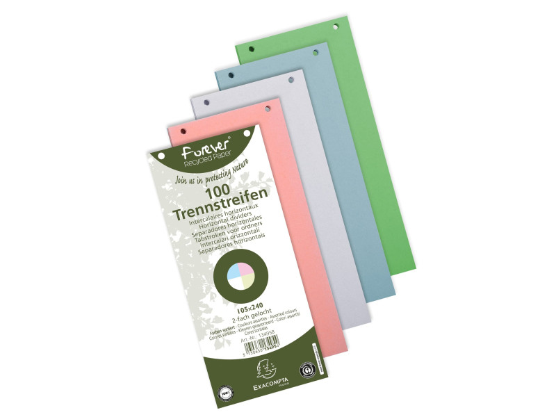 EXACOMPTA Fiches intercalaires, 105 x 240 mm, assorti