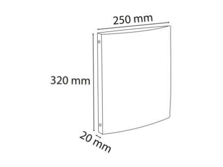 EXACOMPTA Classeur souple, PP, 4 anneaux, A4, noir