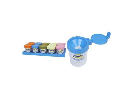 Läufer Gobelet pour pinceaux, gobelet transparent, couvercle