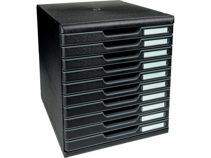 EXACOMPTA Module de classement MODULO A4 ECOBlack 10 tiroirs