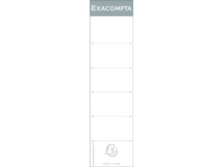 EXACOMPTA Etiquette de dos de classeur, 48 x 185 mm, blanc