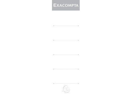 EXACOMPTA Etiquette de dos de classeur, 48 x 185 mm, blanc