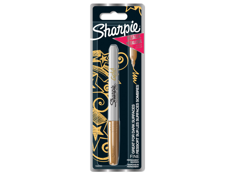 Sharpie Marqueur permanent métallisé, en blister, or