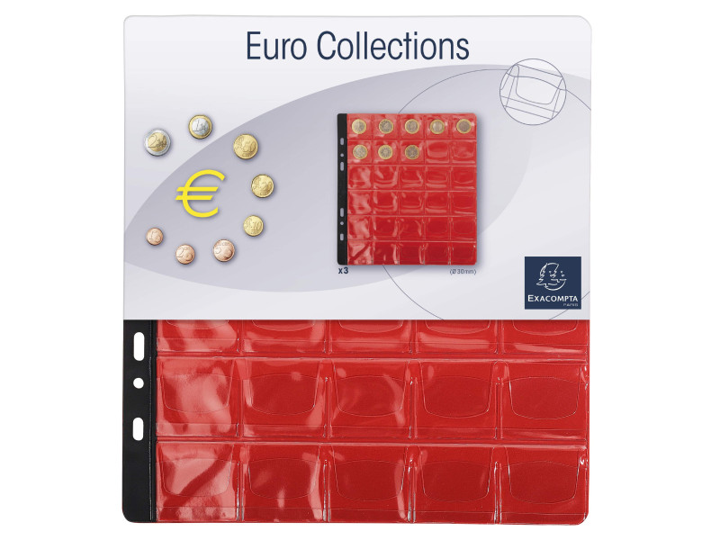 EXACOMPTA Pochette pour classeur numismatique, 30 cases