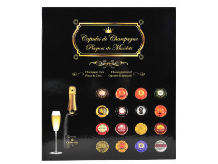EXACOMPTA Album pour capsules de champagne, noir