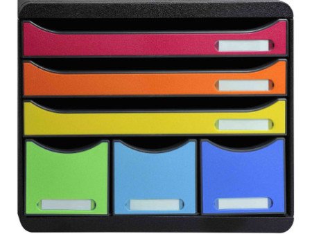 EXACOMPTA Module de classement STORE-BOX MAXI, 6 tiroirs