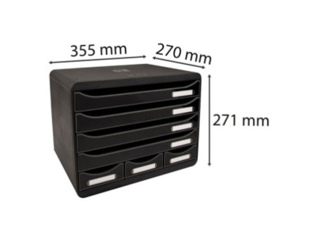EXACOMPTA Module de classement STORE-BOX MINI, 7 tiroirs