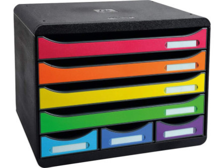 EXACOMPTA Module de classement STORE-BOX MINI, 7 tiroirs