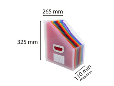 EXACOMPTA Trieur de bureau Crystal, 12 compartiments