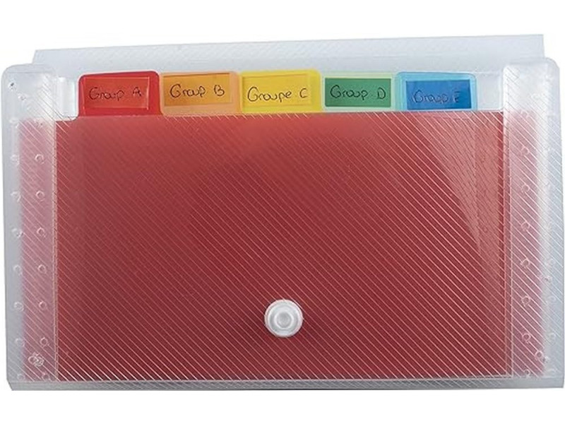 EXACOMPTA Trieur ménager Crystal, 6 compartiments
