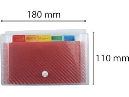 EXACOMPTA Trieur ménager Crystal, 6 compartiments