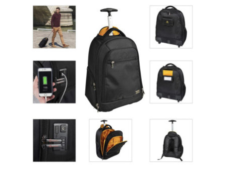 EXACOMPTA Sac à dos trolley EXABUSINESS, polyester, noir