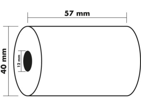 EXACOMPTA Bobine thermique pour caisse, 57 mm x 18 m