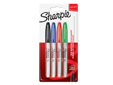 Sharpie Marqueur permanent FINE, blister de 4