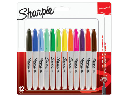 Sharpie Marqueur permanent FINE, blister de 12