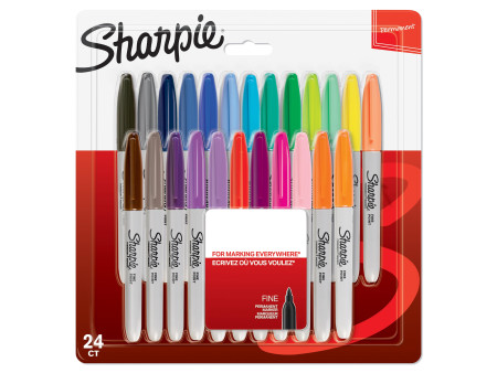 Sharpie Marqueur permanent FINE, blister de 24