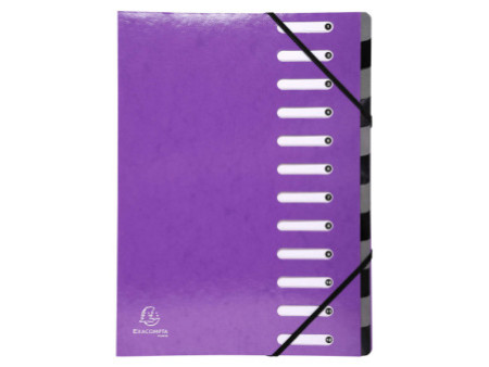 EXACOMPTA Trieur Iderama, 12 compartiments, violet