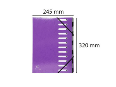 EXACOMPTA Trieur Iderama, 12 compartiments, violet