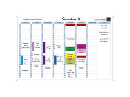 EXACOMPTA Planning magnétique hebdomadaire Exaplanner