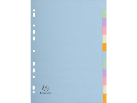 EXACOMPTA Intercalaires en carton, A4, 12 touches