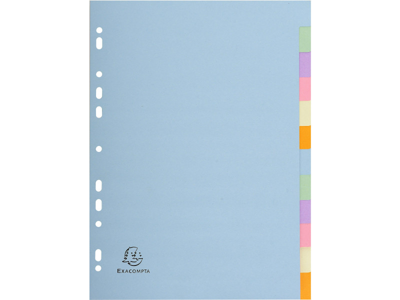 EXACOMPTA Intercalaires en carton, A4, 12 touches