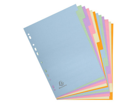 EXACOMPTA Intercalaires en carton, A4, 12 touches