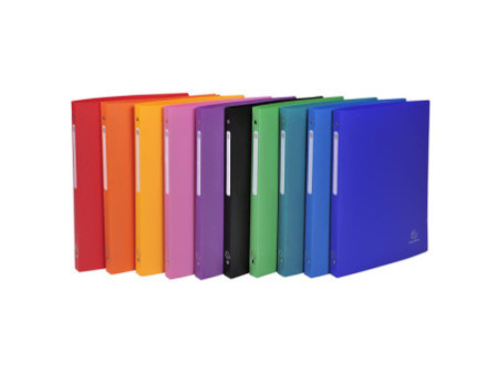 EXACOMPTA Classeur souple, PP, 4 anneaux, A4, assorti