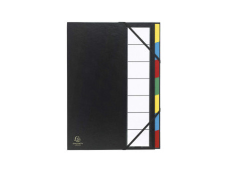 EXACOMPTA Trieur Harmonika, PP, 7 compartiments, noir