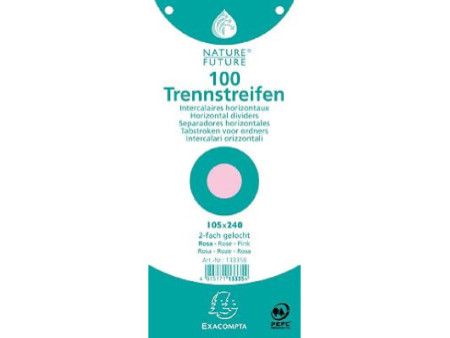 EXACOMPTA Intercalaires Premium, 105 x 240 mm, rose