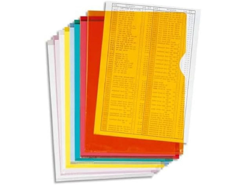 EXACOMPTA Pochette coin, A4, pvc 0,13 mm, assorti