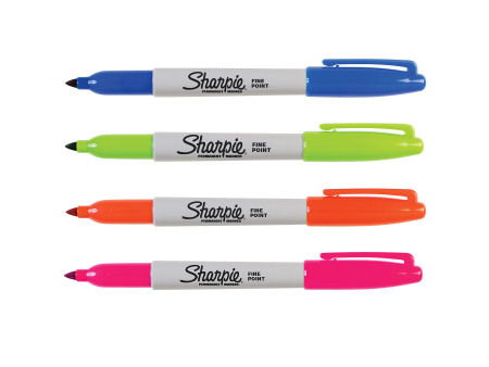Sharpie Marqueur permanent FINE 'Fun', blister de 4