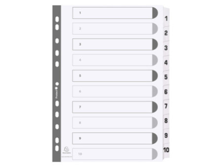 EXACOMPTA Intercalaires en carton 1-10, A4, 10 touches