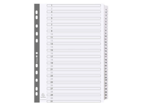 EXACOMPTA Intercalaires en carton 1-31, A4, 31 touches