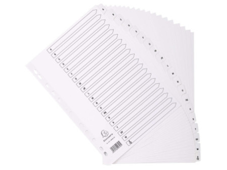 EXACOMPTA Intercalaires en carton A-Z, A4, 20 touches