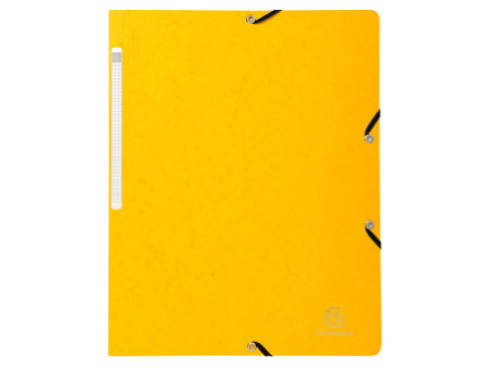 EXACOMPTA Chemise à élastiques, format A4, en carton, jaune