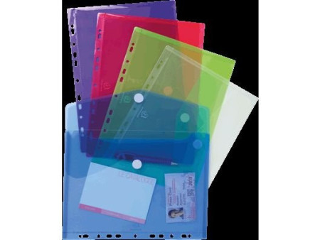 EXACOMPTA Pochette document perforée, A4, PP, assorti