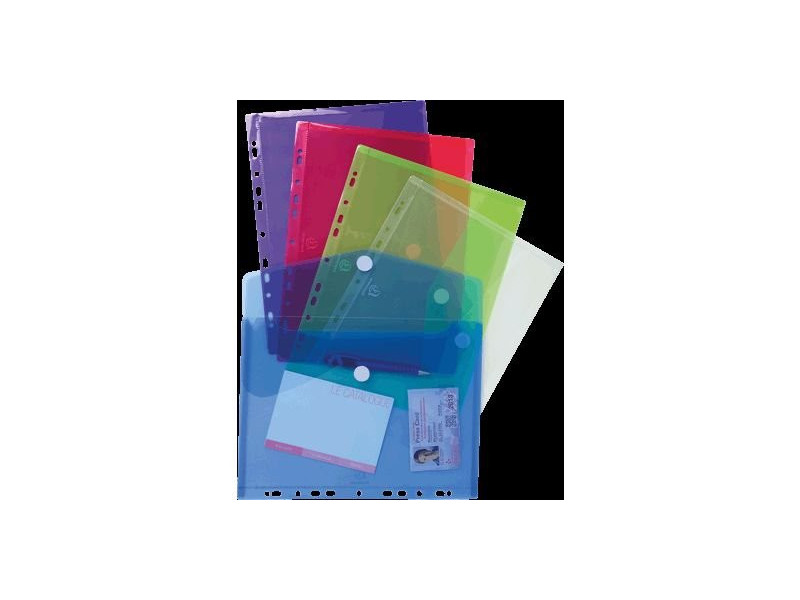 EXACOMPTA Pochette document perforée, A4, PP, assorti