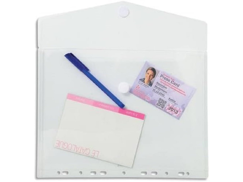 EXACOMPTA Pochette document perforée, A4, PP, transparent