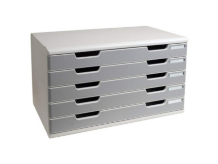 EXACOMPTA Module de classement MODULO A3, 5 tiroirs, gris
