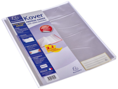 EXACOMPTA Protège-cahier Kover, PVC, 240 x 320 mm, incolore